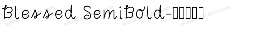 Blessed SemiBold字体转换